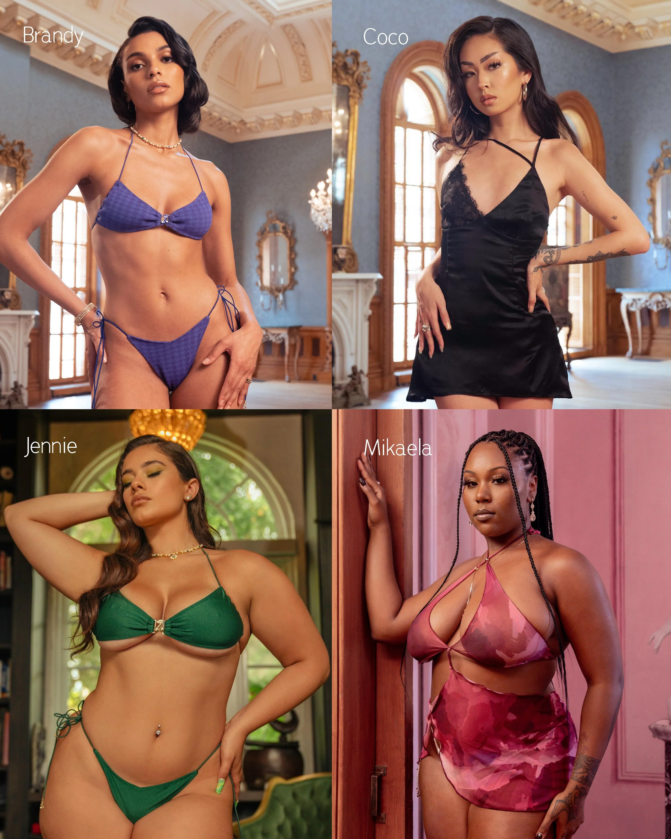 Bossed Up V-Kini Top in Sapphire - Image 8