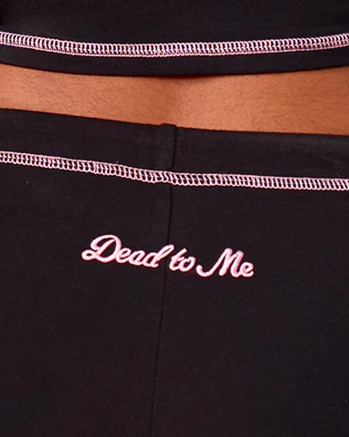 Dead to Me Shorts in Black - Image 4