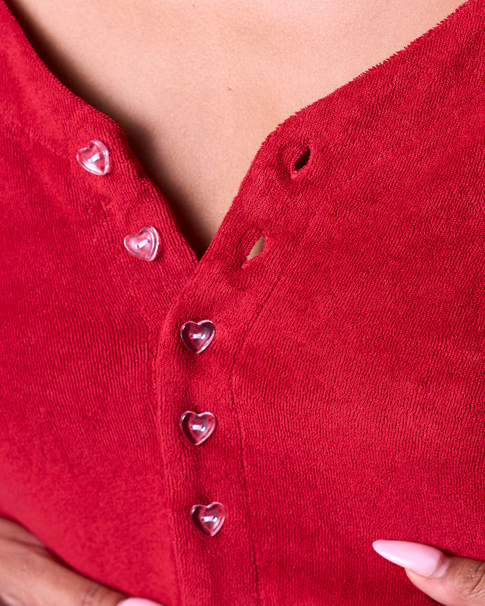 Santa Baby PJ Top in Red - Image 5