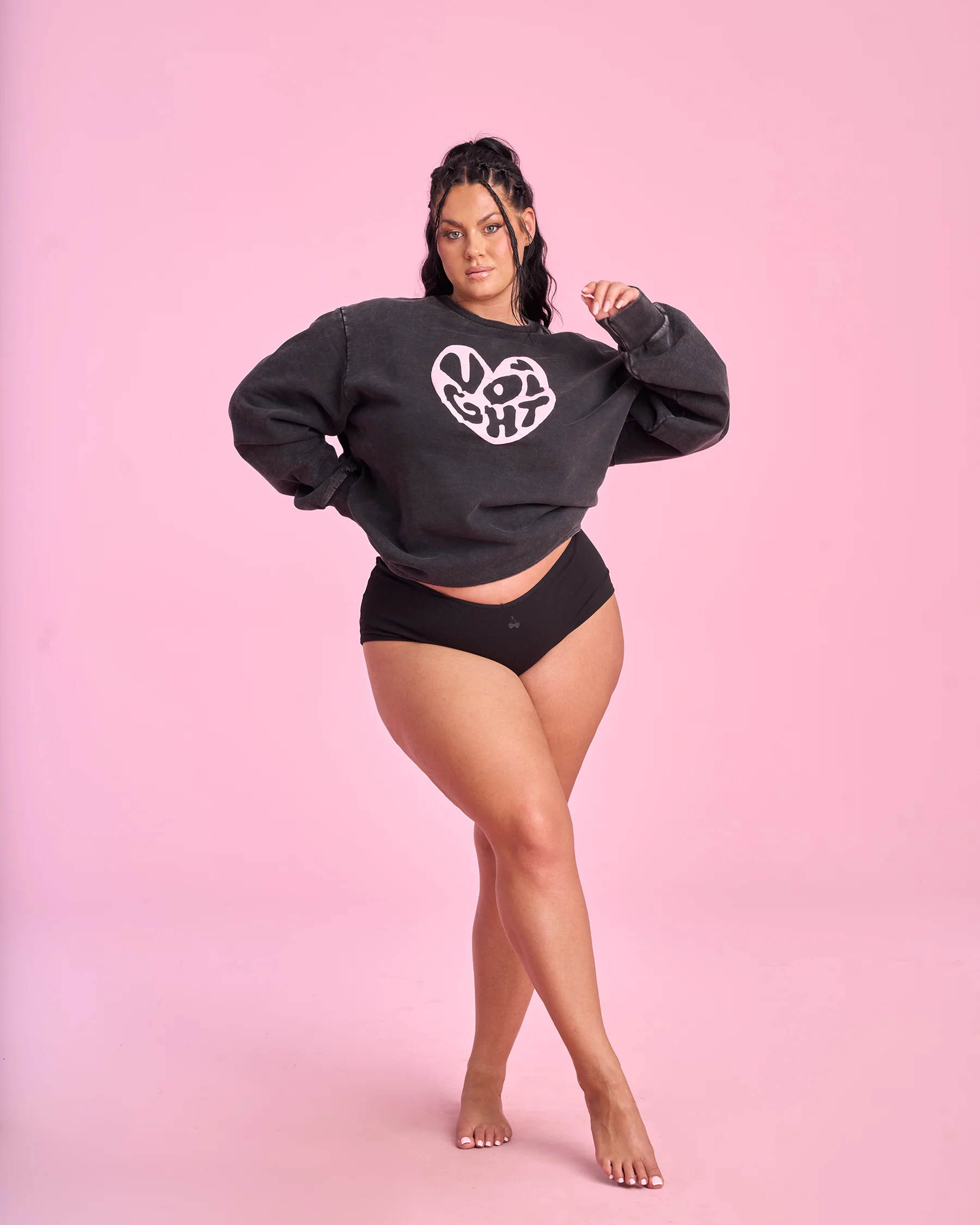 Voight Logo Crew Neck in Black - Image 4